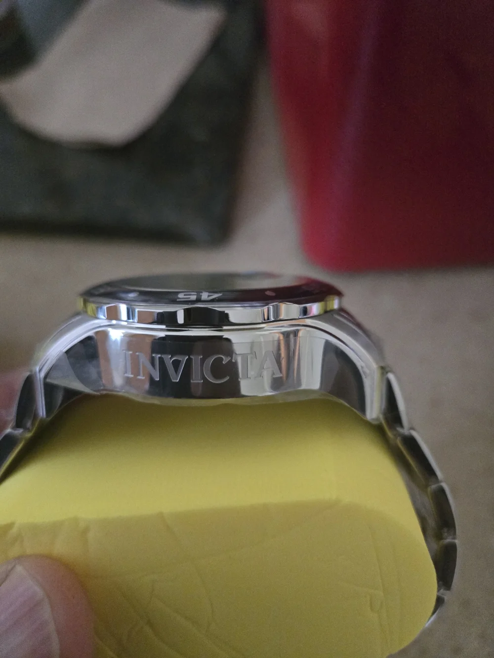 Invicta Men's Stainless Steel Chronograph Watch - Yellow Dial
